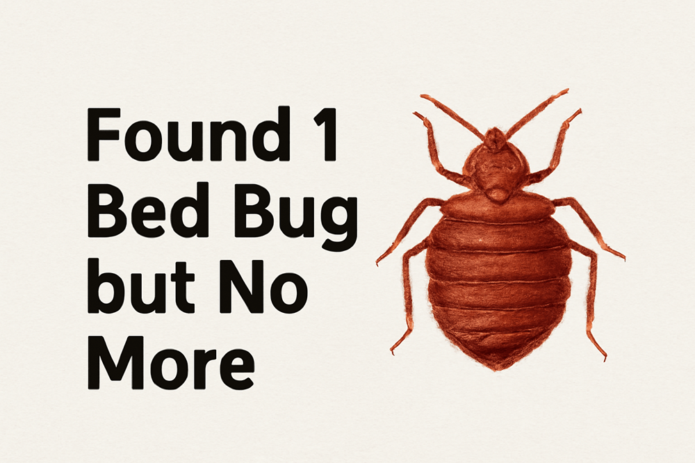 Found 1 Bed Bug But No More